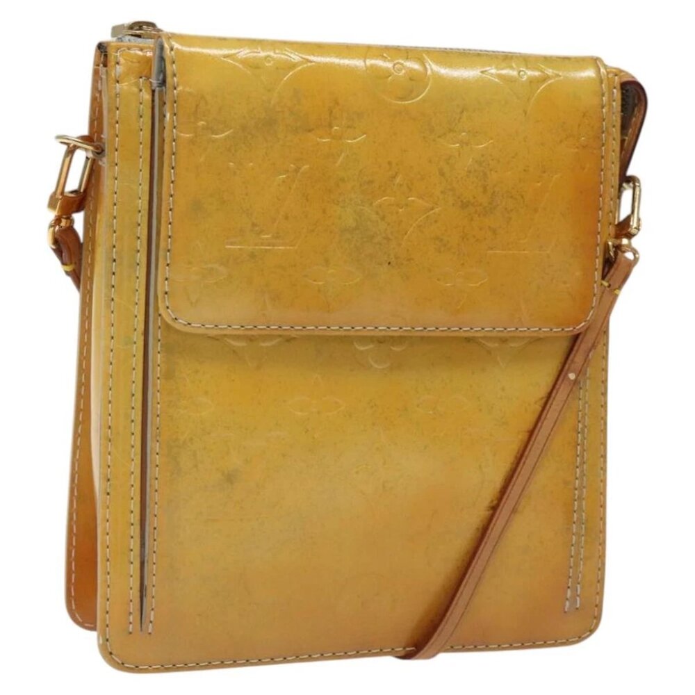 LOUIS VUITTON Monogram Vernis Motto Accessory Pouch Gris M91030 LV Auth 118033